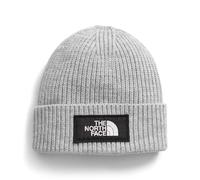THE NORTH FACE TNF Logo Box Cuffed Beanie, TNF Light Grey Heather/30 Year Him, One Size Short