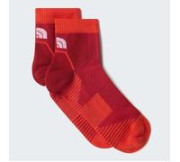 The North Face Unisex Trail Run Quarter Socks, Iron Clay/Lava Red, S