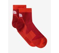 The North Face Unisex Trail Run Quarter Socks, Iron Clay/Lava Red, S
