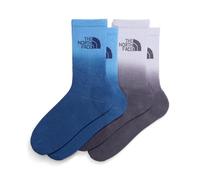The North Face Unisex Everyday Crew Dip Dye - 2P Socks, Bold Blue/Active Blue/G, M