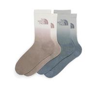 The North Face Unisex Everyday Crew Dip Dye - 2P Socks, Garnet/Cumulus Cloud/Ti, L