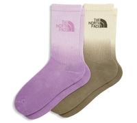 The North Face Unisex Everyday Crew Dip Dye - 2P Socks, Hushed Lavender/Metal P, M