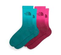 The North Face Unisex Everyday Crew Dip Dye - 2P Socks, Pacific Teal/Restorativ, L