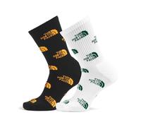 The North Face Unisex Everyday Crew Logo - 2P Socks, Tnf Black/Summit Gold/T, M