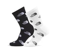 The North Face Unisex Everyday Crew Logo - 2P Socks, Tnf Black/Tnf White, M