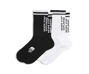 The North Face Unisex Everyday Crew Nse - 2P Socks, Tnf Black/Wnf White, XS