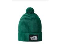 The North Face Unisex Logo Box Pom Beanie Hat, Evergreen, One Size
