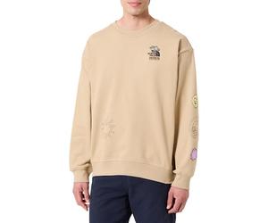 The North Face Unisex Mountain Cleanup Oversized Crew Sweatshirt, Khaki Stone, XL
