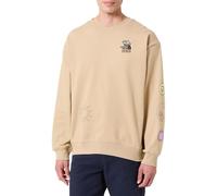 The North Face Unisex Mountain Cleanup Oversized Crew Sweatshirt, Khaki Stone, XXL