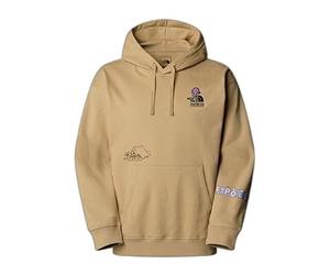 The North Face Unisex Mountain Cleanup Oversized Hooded Sweatshirt, Khaki Stone, XL