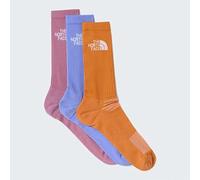 The North Face Unisex Multi Sport Cush Crew 3P Socks, Periwinkle Glow/Dust Or, S