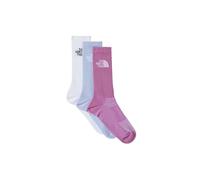 The North Face Unisex Multi Sport Cush Crew 3P Socks, Tnf White/Purple Mint/V, XS