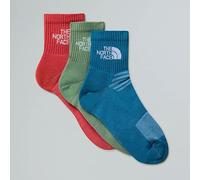 The North Face Unisex Multi Sport Cush Quarter 3P Socks, Dusk Blue/Slate Moss/Ma, S