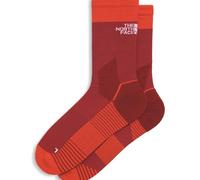 The North Face Unisex Trail Run Crew Socks, Iron Clay/Lava Red, S