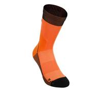 The North Face Unisex Trail Run Crew Socks, Vivid Flame/Tnf Black, M