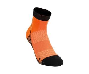 The North Face Unisex Trail Run Quarter Socks, Vivid Flame/Tnf Black, XS