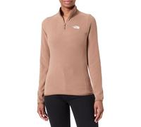The North Face Women's 100 Glacier 1/4 Zip Sweatshirt, Latte, S