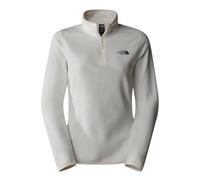 The North Face Women's 100 Glacier 1/4 Zip Sweatshirt, White Dune/Npf, XS