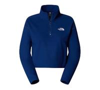 The North Face Women's 100 Glacier Cropped 1/4 Zip Sweatshirt, Estate Blue, L