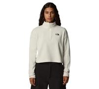 The North Face Women's 100 Glacier Cropped 1/4 Zip Sweatshirt, White Dune/Npf, M