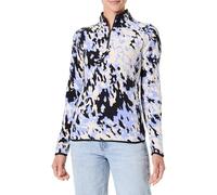 The North Face Women's 100 Glacier Printed 1/4 Zip Sweatshirt, Virtual Blue Trail Grid, S