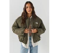 The North Face Womens Bomber Silhouette Full-Zip Sleeve Pocket Bomber Jacket, Green, Size Xs, Women Green