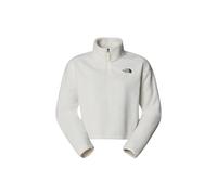 The North Face Women's Crop High Pile Fleece Sweatshirt, White Dune, XXL