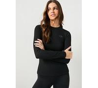 The North Face Womens Easy Long Sleeve Crew Neck Top, Black, Size L, Women Black