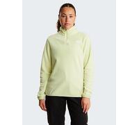 The North Face Womens Glacier 1/4 Zip Fleece, Yellow, Size L, Women Yellow