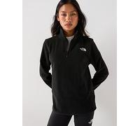 The North Face Women's Glacier Fleece 1/4 Zip Jacket - Black, Black, Size S, Women Black