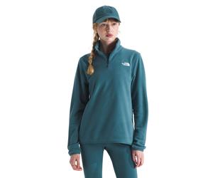 The North Face Women's Glacier Fleece Quarter Zip Jacket - 1/4 Zip Pullover Jacket, Zip Pockets, Stretch Fabric, Space, X-Large