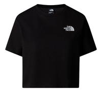 The North Face Womens Ladies Simple Dome Cropped T-Shirt Black Cotton - Size Medium