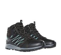 THE NORTH FACE Women's Litewave Fastpack II Waterproof Shoes - Waterproof Hiking & Walking Shoes - Mid-Rise - TNF Black/Aqua Splash, UK 8