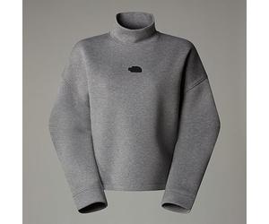 The North Face Women's Mock Neck Sweatshirt, Metallic Silver Heather, XS