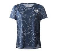 The North Face Women's Printed Sunriser Short Sleeve Shirt in Shady Blue for Running