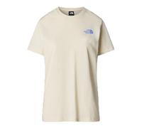 The North Face Women's S/S Box NSE Tailgrid Infill Relaxed T-Shirt White Dune/Virtual Blue S