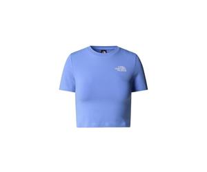 The North Face Women's S/S Essential Cropped Slim T-Shirt, Virtual Blue, L