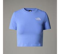 The North Face Women's S/S Essential Cropped Slim T-Shirt, Virtual Blue, XS