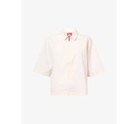 The North Face Womens The North Face Red-Box Patch Woven Shirt White Dune M