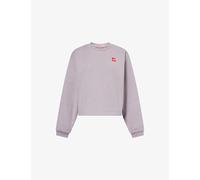 The North Face Womens The North Face Red Box Round-Neck Cotton-Blend Sweatshirt Transcendent Grey XS