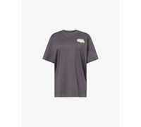 The North Face Womens The North Face Van Life Graphic-Print Cotton T-Shirt Anthracite Grey L