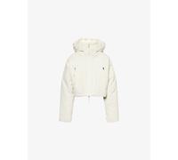 The North Face Womens The North Face x Skims Cropped Hooded Shell-Down Jacket Bone L
