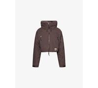 The North Face Womens The North Face x Skims Cropped Hooded Shell-Down Jacket Phoenix L