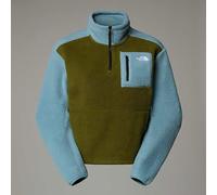 The North Face Women's Yumiori 1/4 Zip Sweatshirt, Forest Olive/Shallow Bl, L