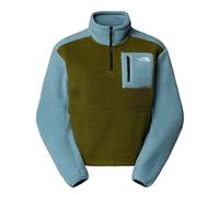 The North Face Women's Yumiori 1/4 Zip Sweatshirt, Forest Olive/Shallow Bl, XS