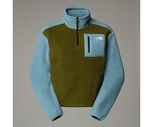 The North Face Women's Yumiori 1/4 Zip Sweatshirt, Forest Olive/Shallow Bl, XXL
