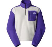 The North Face Women's Yumiori 1/4 Zip Sweatshirt, White Dune/Peak Purple, XS