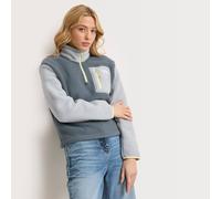 The North Face Women's Yumiori 1/4 Zip Sweatshirt, Granite Grey/Frost Grey, M