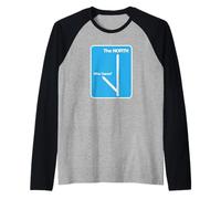The North, Motorway Road Sign for Northern Folk, Funny Raglan Baseball Tee