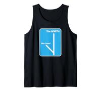 The North, Motorway Road Sign for Northern Folk, Funny Tank Top